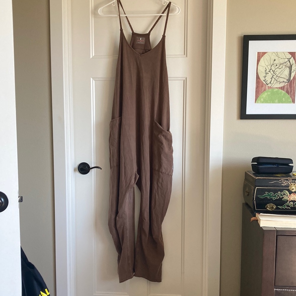 Free people hot shot onesie in brown